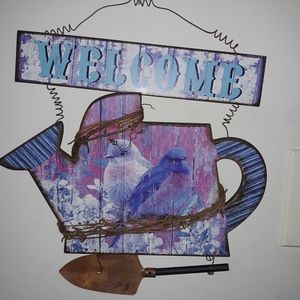 Cute country garden welcome sign